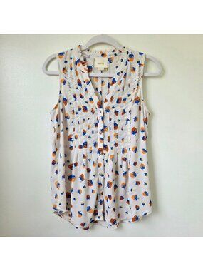 Maeve Fragola Berry Ruffle Tank Top Size 2